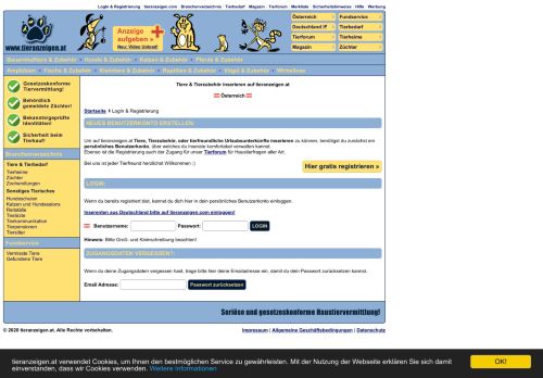 
                            13. tieranzeigen.at: der große Tieranzeiger, Haustieranzeiger