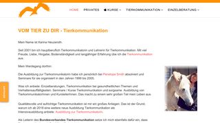 
                            8. Tierkommunikation lernen Karina Tiergefuehle Kurs Forum