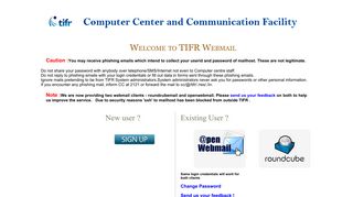 
                            9. TIFR Webmail - Tata Institute of Fundamental Research