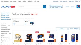 
                            3. tiger beer - Online Grocery Shopping | FairPrice Singapore