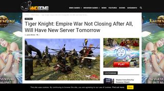 
                            13. Tiger Knight: Empire War Not Closing After All, Will Have New Server ...