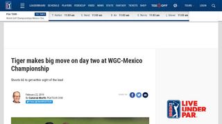 
                            13. Tiger Woods makes big move on day two at WGC-Mexico ...