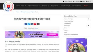 
                            2. Tiger Yearly Horoscope 2017, 2018 Predictions