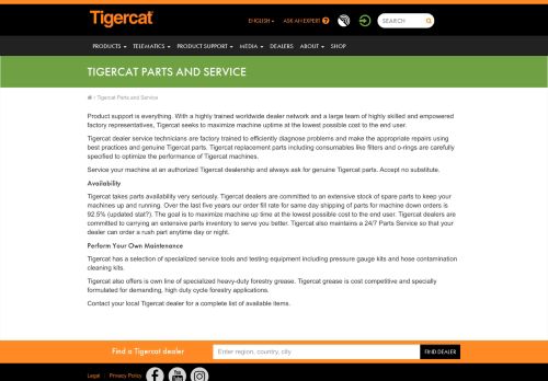 
                            3. Tigercat Parts and Service | Tigercat