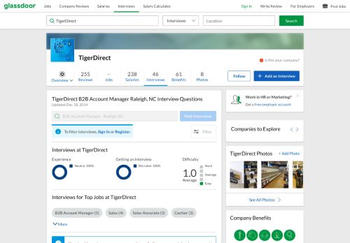 
                            12. TigerDirect B2B Account Manager - Raleigh, NC Interview ...