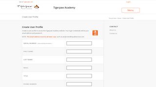 
                            3. Tigerpaw Academy | Create User Profile