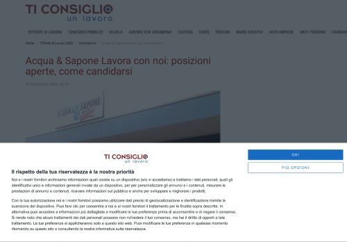 
                            12. Tigota e Acqua & Sapone: offerte di lavoro e come candidarsi