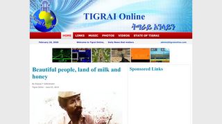 
                            8. Tigrai Beautiful people, land of milk and honey - Tigrai Online