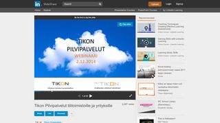 
                            6. Tikon Pilvipalvelut tilitoimistoille ja yrityksille - SlideShare