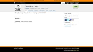 
                            13. Tikona Auto Login for Greasemonkey - Userscripts.org