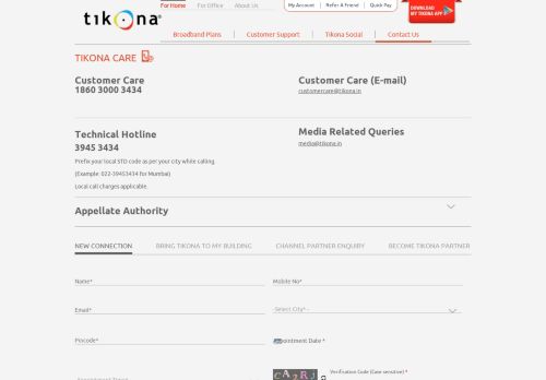 
                            1. Tikona Care Info - Tikona Digital Networks