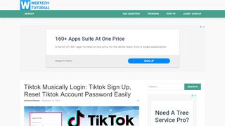 
                            10. Tiktok Musically Login: Tiktok Sign Up, Reset Tiktok Account ...