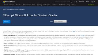 
                            8. Tilbud på Microsoft Azure for Students Starter | Microsoft Azure