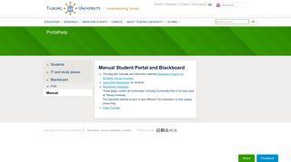 
                            4. Tilburg University - Manual Student Portal and Blackboard