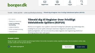 
                            4. Tilmeld dig til Register Over Frivilligt Udelukkede Spillere (ROFUS)