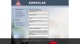 
                            4. Tilmeld webshop - Køreklar Køreundervisning Teoriundervisning ...