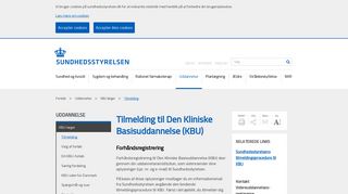 
                            3. Tilmelding til Den Kliniske Basisuddannelse (KBU) - Sundhedsstyrelsen