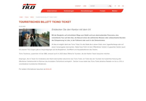 
                            4. TILO - Touristisches Billett Ticino Ticket