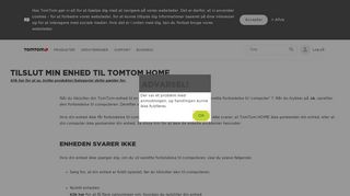 
                            7. Tilslut min enhed til TomTom HOME - Startside for support