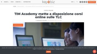 
                            6. TIM Academy mette a disposizione corsi online sulle TLC - Key4biz