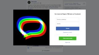 
                            3. TIM beta - Já pensou em fazer login no Facebook, no email... | Facebook