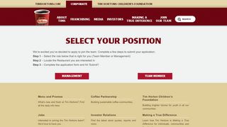 
                            7. Tim Hortons – Careers - Job Search