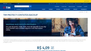 
                            5. TIM Protect Contatos Backup - Serviços Financeiros - Serviços TIM ...