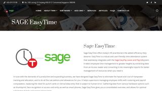 
                            4. Time Attendance System | SAGE EasyTime | Singapore