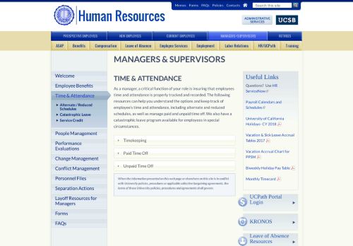 
                            12. Time & Attendance | UCSB Human Resources