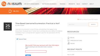 
                            11. Time-Based Username Enumeration: Practical or Not? - nVisium