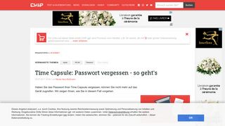 
                            12. Time Capsule: Passwort vergessen - so geht's - CHIP