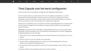 
                            2. Time Capsule voor het eerst configureren - Apple Support