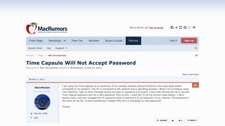 
                            10. Time Capsule Will Not Accept Password | MacRumors Forums