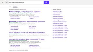 
                            12. time direct manpower log in - Luxist - Content Results