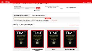 
                            3. TIME Magazine -- Europe, Middle East and Africa Edition -- ...