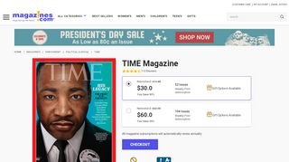 
                            13. TIME Magazine Subscription Discount | Magazines.com
