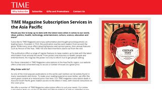 
                            6. TIME Magazine Subscription Services in the ... - Time And Fortune