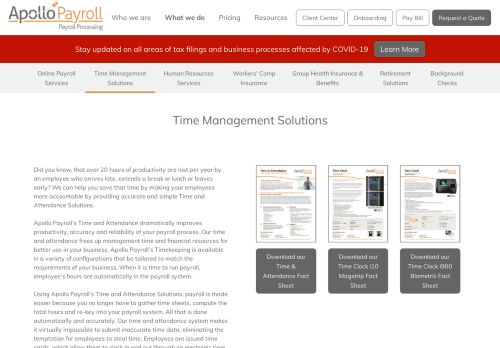 
                            13. Time Management Solutions - Apollo Payroll