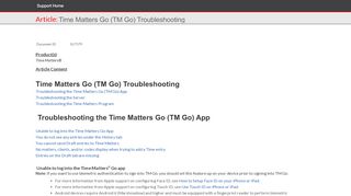 
                            4. Time Matters Go (TM Go) Troubleshooting - LexisNexis® Support