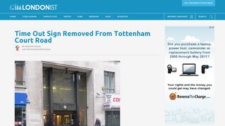 
                            8. Time Out Sign Removed From Tottenham Court Road | Londonist
