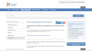 
                            6. Time reporting (Timesheets) | Experis