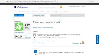 
                            8. Time synchronisation - Microsoft