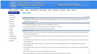 
                            5. Time Table - University of Kerala