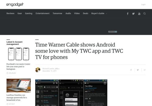 
                            13. Time Warner Cable shows Android some love with My TWC app and ...