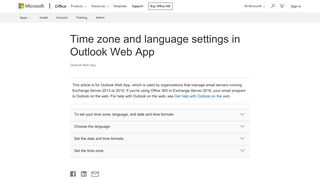 
                            3. Time zone and language settings in Outlook Web App - Outlook