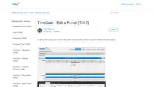 
                            10. TimeCard - Edit a Punch [TIME] – TriNet Cloud Help Desk