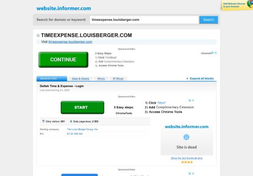 
                            1. timeexpense.louisberger.com at WI. Deltek Time & ...