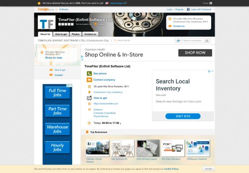 
                            5. • TimeFiler (Enfinit Software Ltd) • Christchurch City • Canterbury ...
