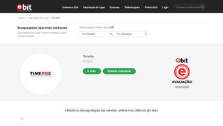 
                            5. Timefox - Avaliação por consumidores - Ebit