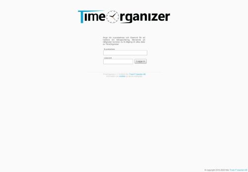 
                            1. TimeOrganizer - Logga in